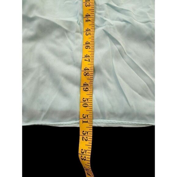 Vtg Blue Nylon JCPenny Nightgown Babydoll VNeck Lace Maxi Slip Coquette Lingerie - Picture 8 of 8